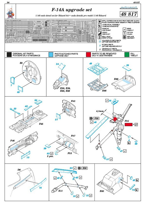 Eduard Ätzteile - F-14A upgrade set