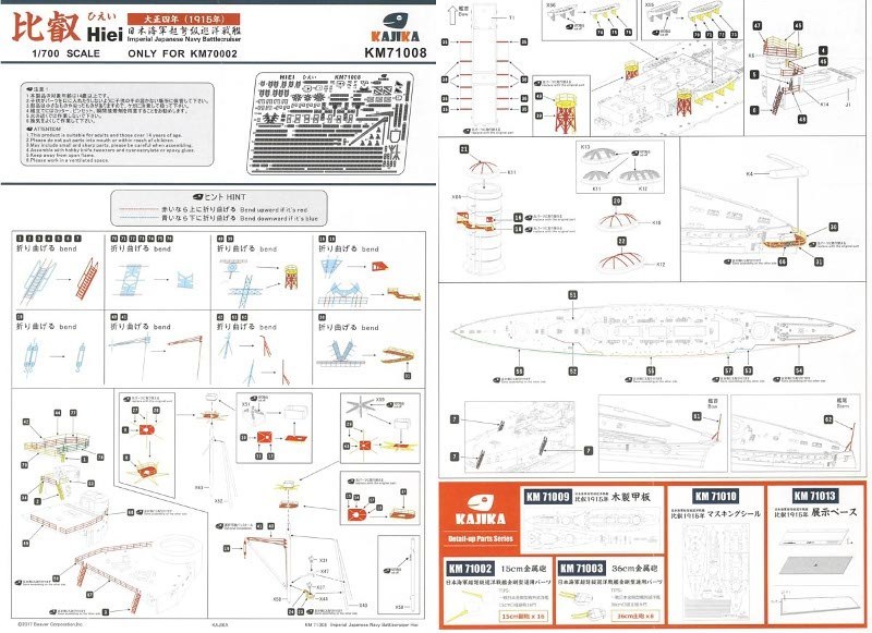 Kajika - IJN Hiei Detailsets Teil 1