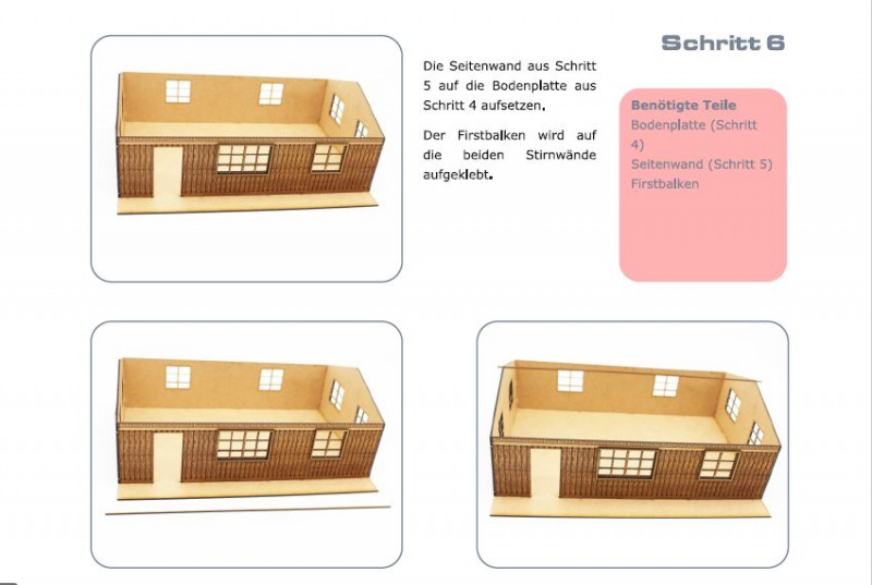 Modellbau Lasercut - RAF Flugfeldbaracke