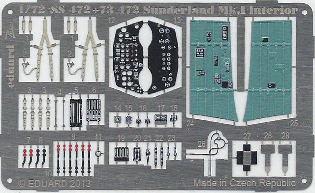 Eduard Ätzteile - Sunderland Mk. I interior S. A.