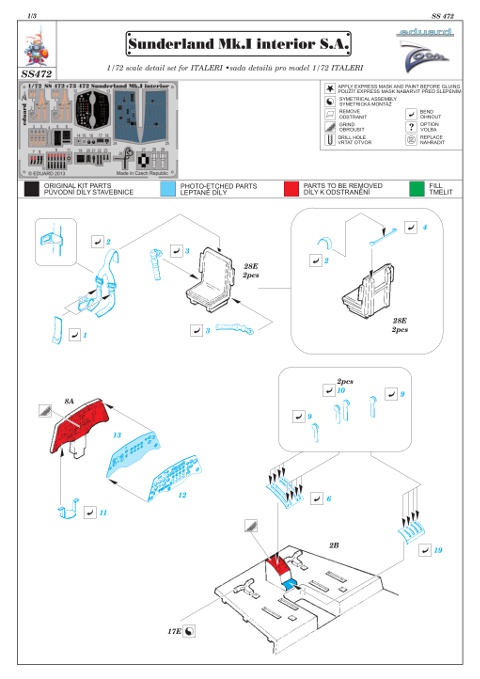 Eduard Ätzteile - Sunderland Mk. I interior S. A. ZOOM