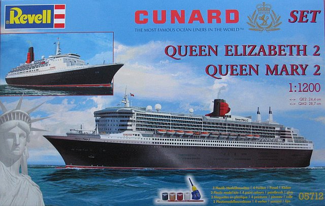 Revell - Cunard Set - Queen Mary 2 - Queen Elisabeth 2 