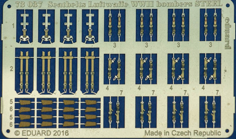 Eduard Ätzteile - Seatbelts RAF early Steel