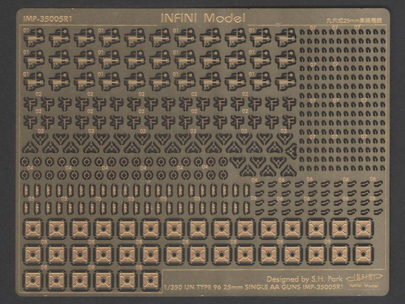 Infini Model - IJN TYPE 96 25mm Single Mount AA Gun Set