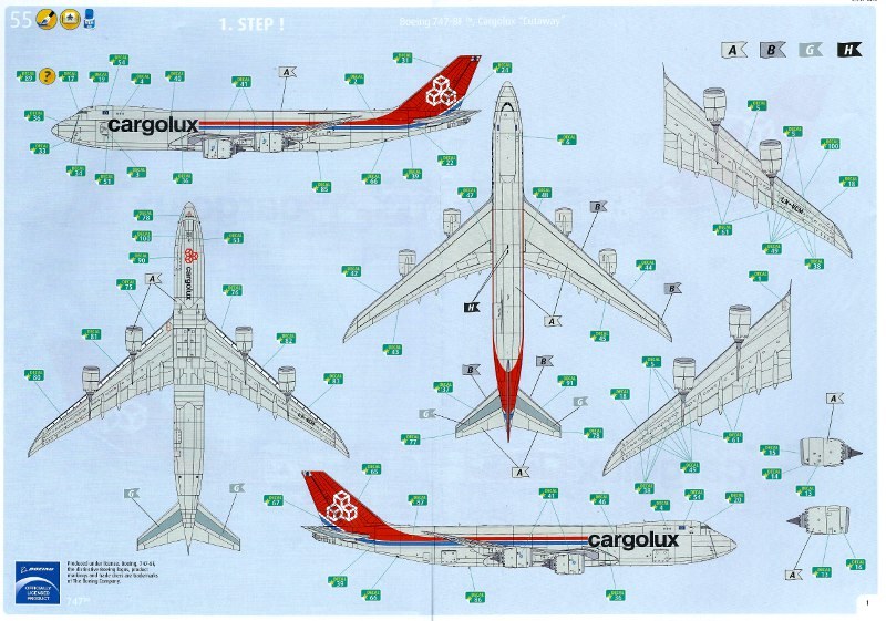 Revell - Boeing 747-8F Cargolux Cutaway Limited Edition