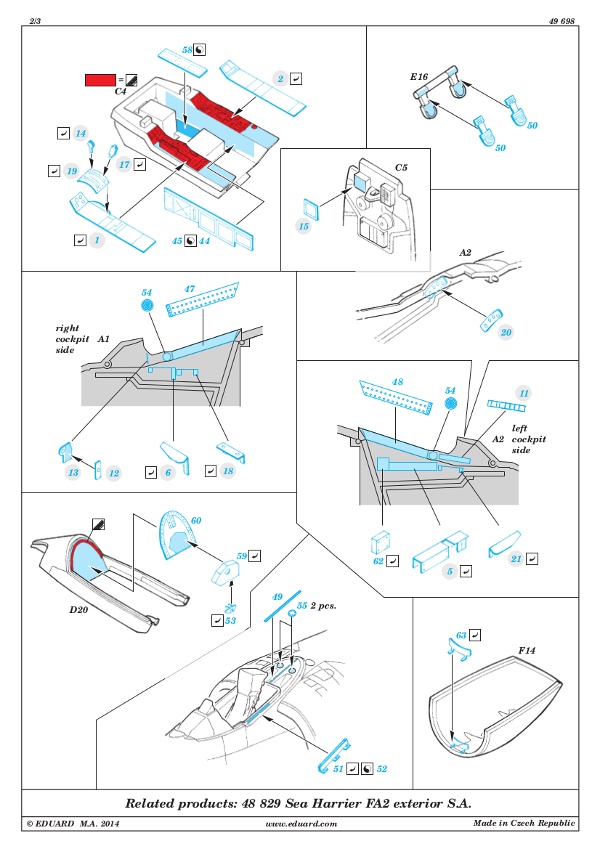 Eduard Ätzteile - Sea Harrier FA.2 interior S.A.