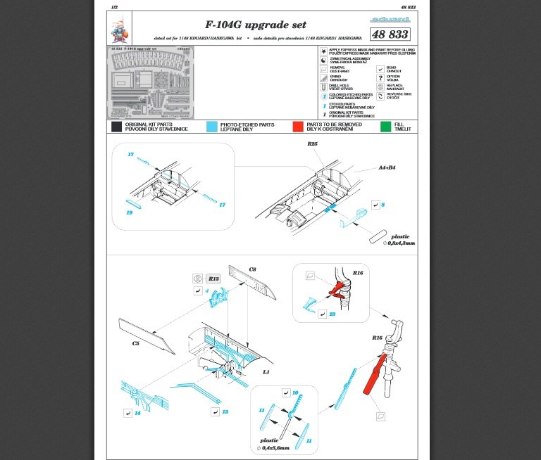 Auszug aus der Bauanleitung (Grafik: Eduard).