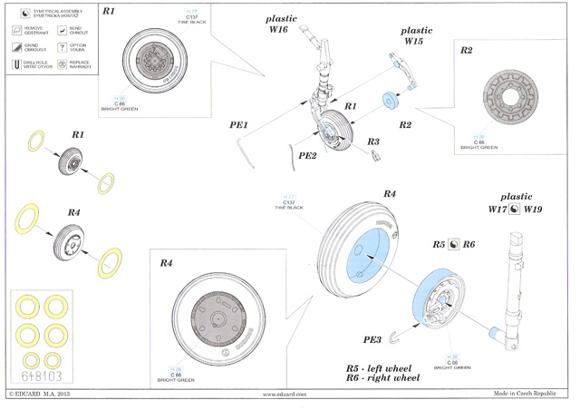 Eduard Brassin - MiG-21F wheels