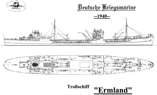 HP-Models - Troßschiff Ermland 1940