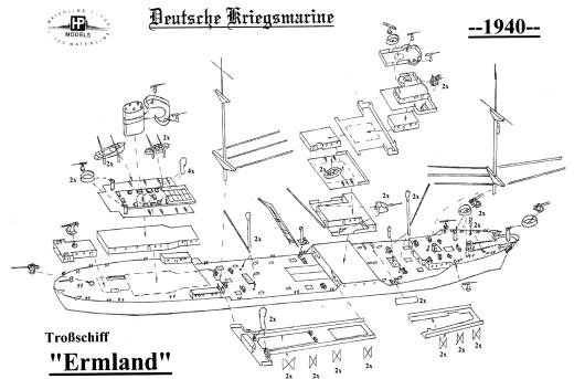 HP-Models - Troßschiff Ermland 1940