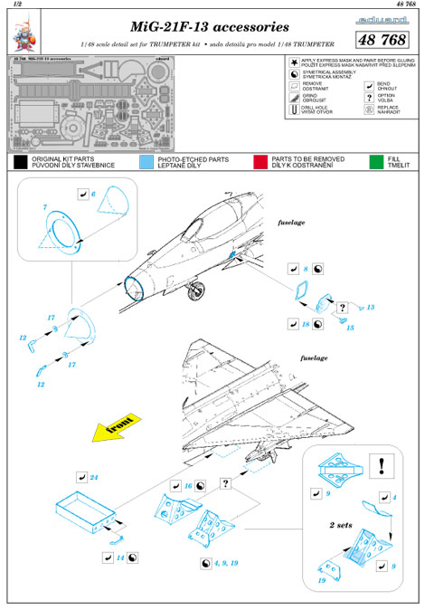 Eduard Ätzteile - MiG-21F-13 accessories