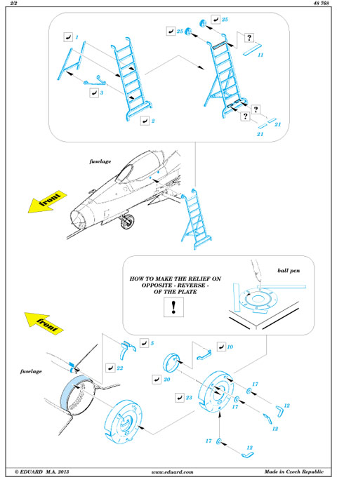 Eduard Ätzteile - MiG-21F-13 accessories