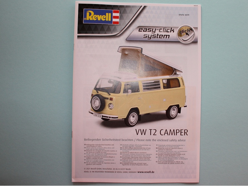 Revell 67676 1:24 Model Set VW T2 Camper inkl. Farben, Pinsel