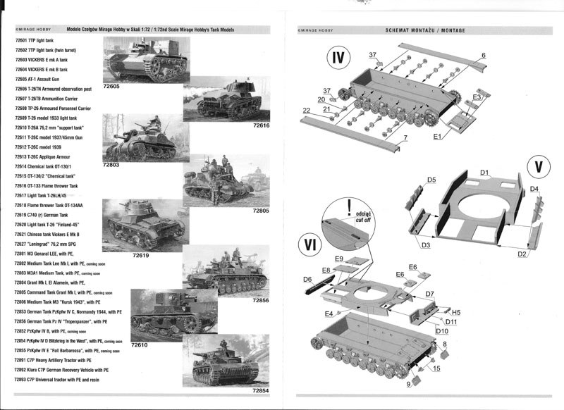 Mirage Hobby - Czo&#322;g Niemiecki PzKpfw. IV E Francja 1940