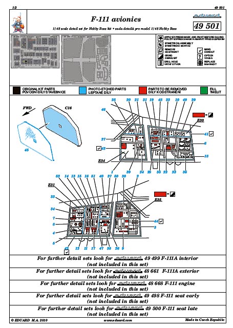 Eduard Ätzteile - F-111 avionics