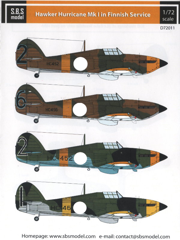 S.B.S Model - Hawker Hurricane Mk I in Finnish Service