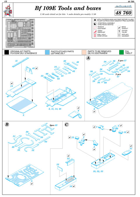 Eduard Ätzteile - Bf 109E tools and boxes