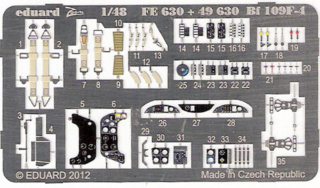 Eduard Ätzteile - Bf 109F-4 S.A