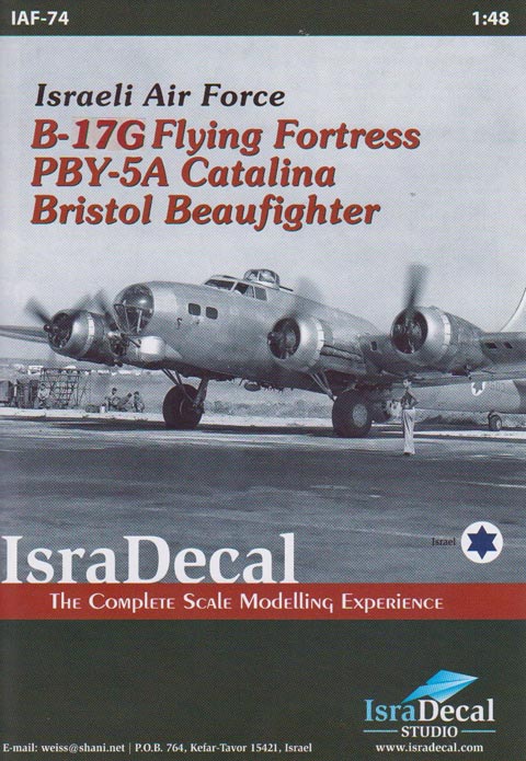 Isra Decal - B-17 Flying Fortress, PBY-5A Catalina, Bristol Beaufighter