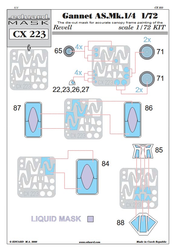 Eduard Mask - Fairey Gannet AS. Mk.1/4 Masken