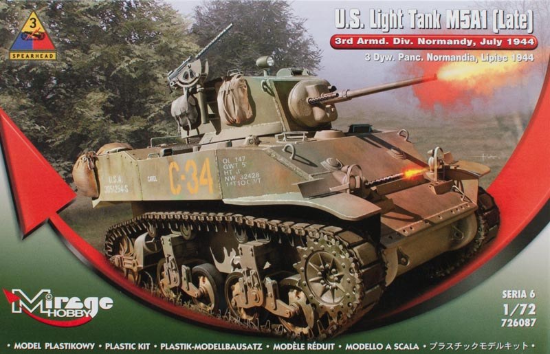 Mirage Hobby - U.S. Light Tank M5A1 (late)