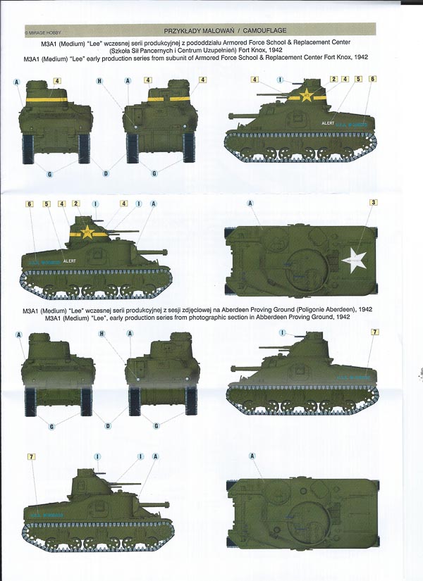 Mirage Hobby - M3A1 Medium Tank