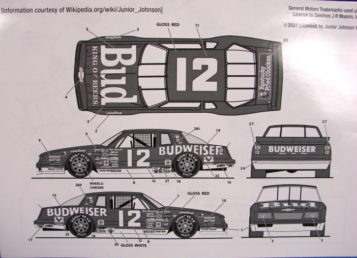 Salvino´s JR Models - 1986 Chevrolet Monte Carlo Aerocoupe