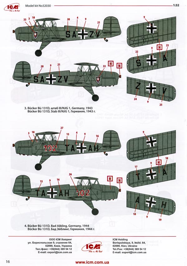 ICM - Bücker Bü 131D