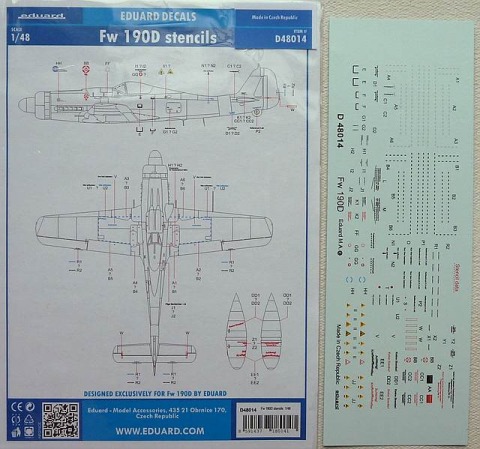 Eduard - Fw 190D stencils