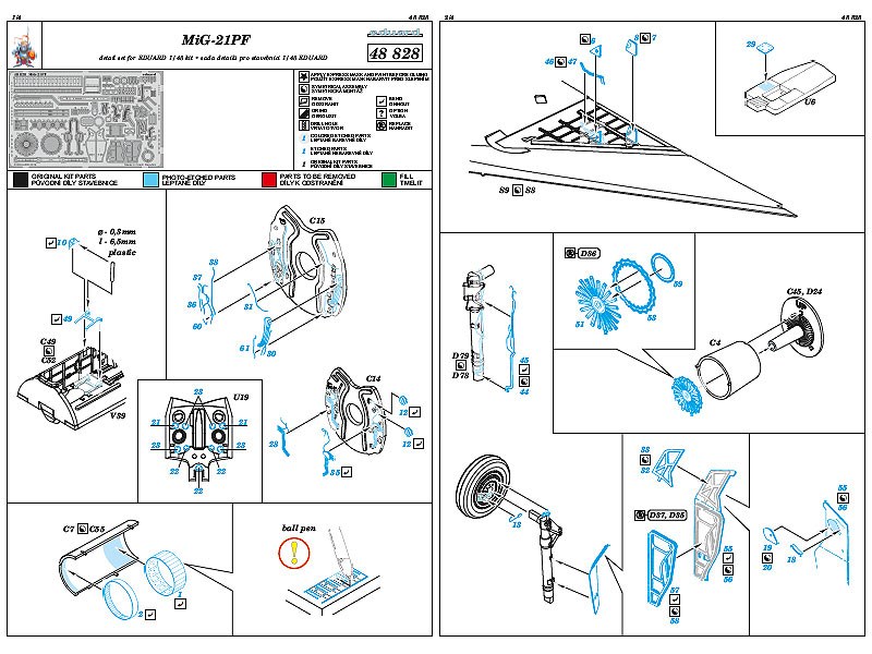 Eduard Ätzteile - MiG-21PF
