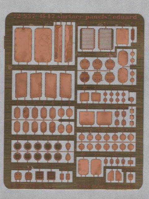 Eduard Ätzteile - B-17 surface panels S.A.