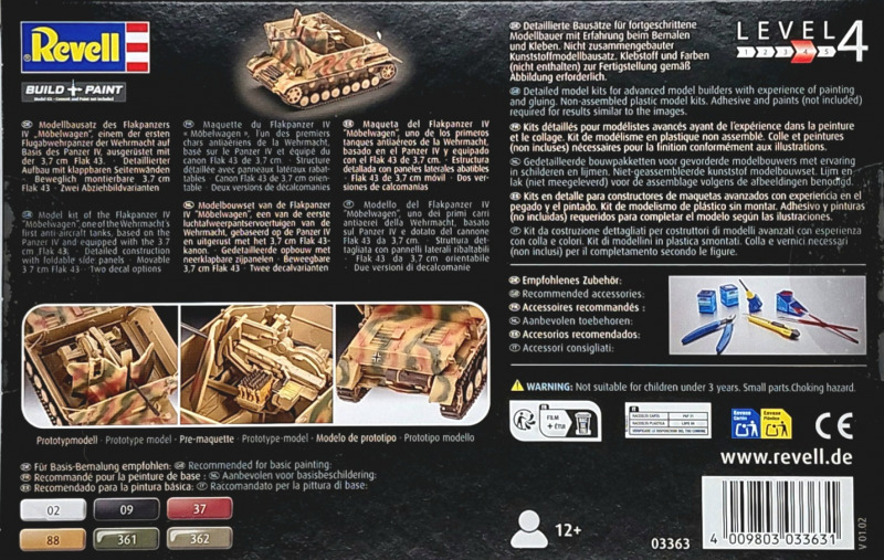 Revell - Flakpanzer IV Möbelwagen 3,7 cm Flak 43