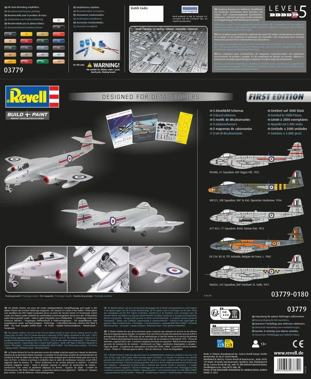 Die Rückseite und Seitenteile der Box im Überblick (Grafik: Revell)
