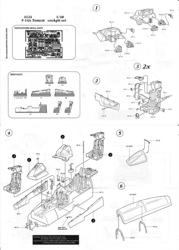 Aires - F-14A Tomcat Cockpit Set for Hasegawa