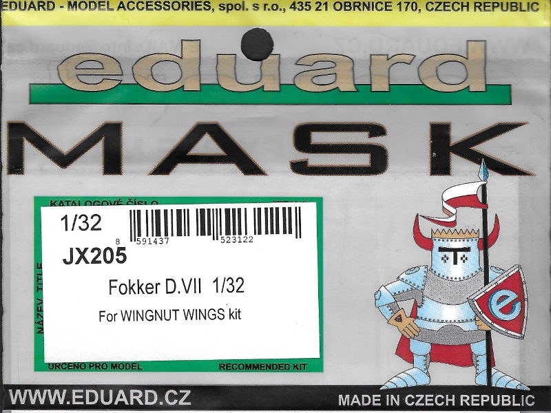 Eduard Mask - Fokker D. VII 1/32 Mask