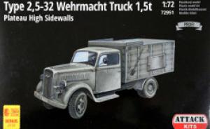 : Type 2,5-32 Wehrmacht Truck 1,5t Plateau High Sidewalls