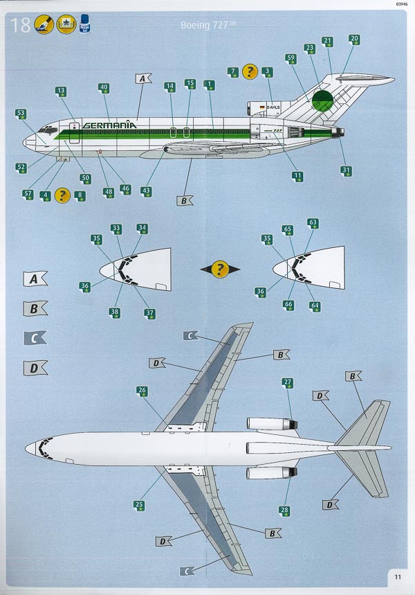 Revell - Boeing 727-100 Germania