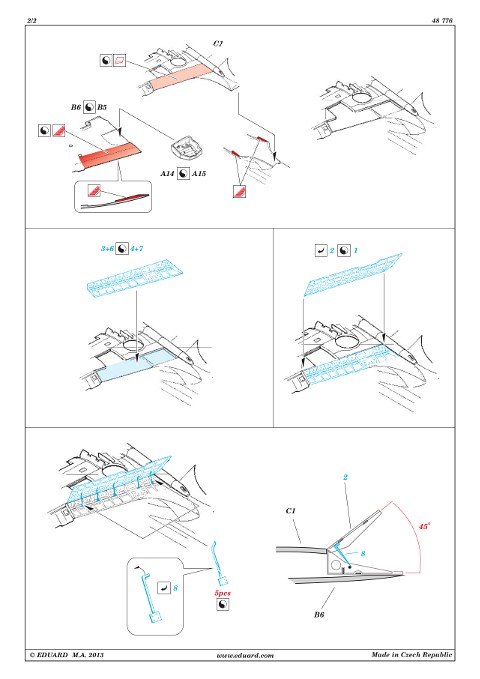 Eduard Ätzteile - P-40E/K landing flaps