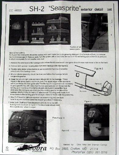 Cobra Company - Kaman SH-2 Seasprite Exterior Detail Set