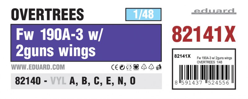 Eduard Bausätze - Fw 190A-3 Overtrees w/ 2guns Wings