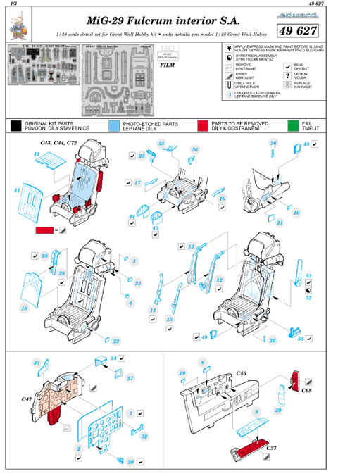 Eduard Ätzteile - MiG-29 interior S.A.