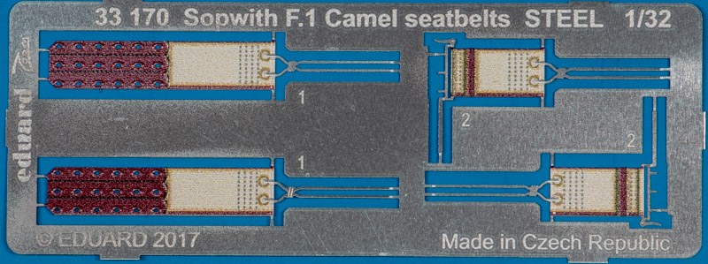 Eduard Ätzteile - Sopwith F.1 Camel seatbelts STEEL