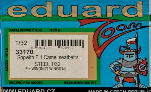 Sopwith F.1 Camel seatbelts STEEL