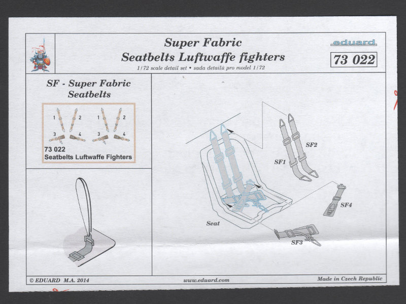 Eduard Ätzteile - Seatbelts Luftwaffe fighters Super Fabric