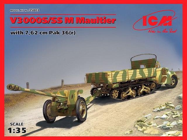 ICM - V3000S/SS M Maultier with 7,62 cm Pak 36 (r)