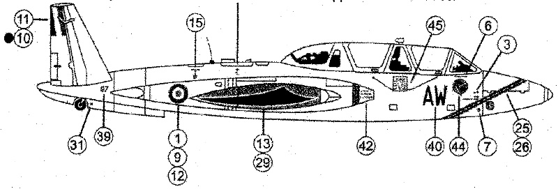 Berna Decals - Fouga CM170 Magister