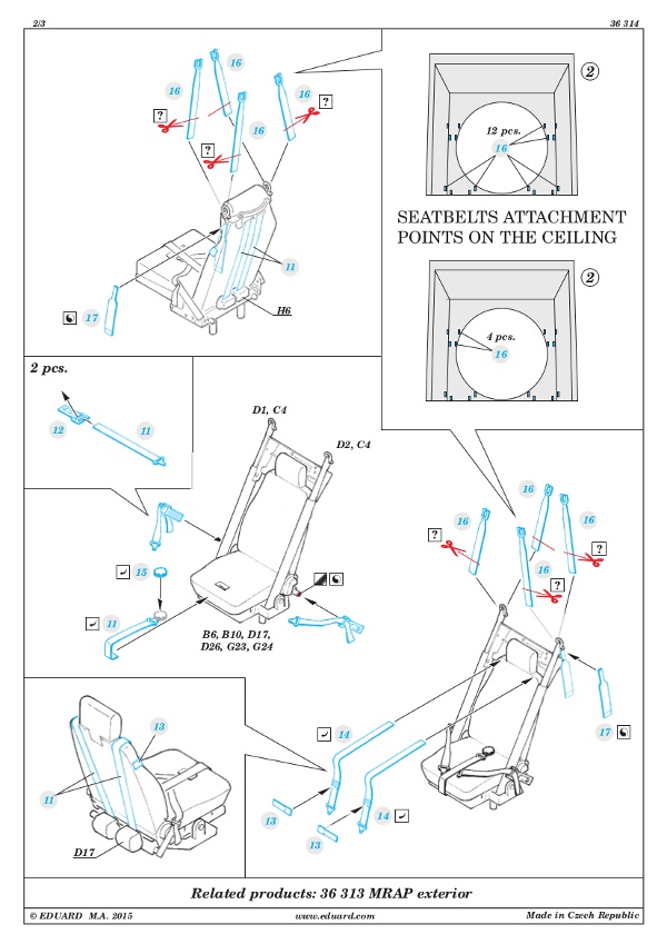 Eduard Ätzteile - M-ATV MRAP interior S.A.