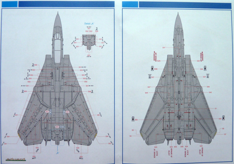 Eduard - Eduard Decals F-14 stencils 