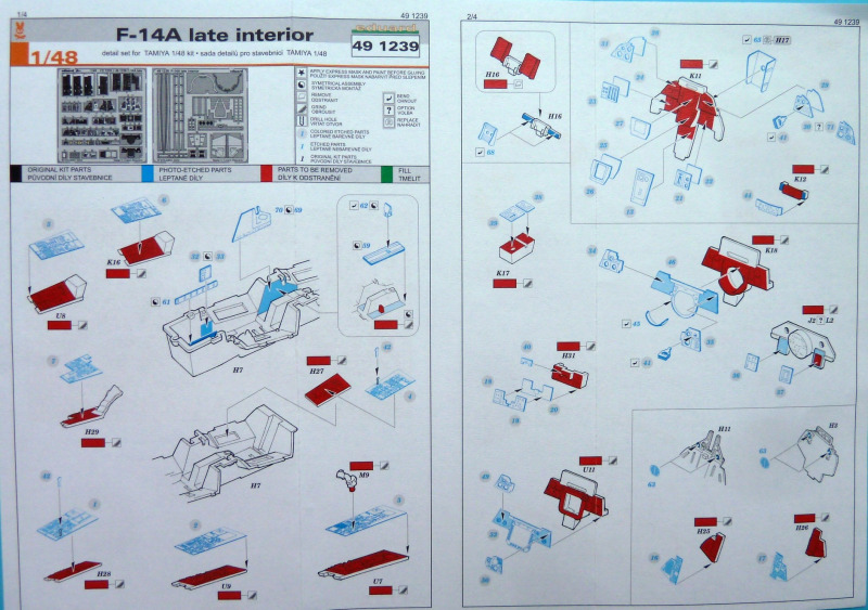 Eduard Ätzteile - F-14A late interior 1/48