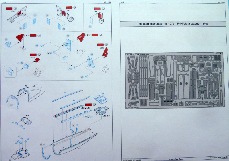 Eduard Ätzteile - F-14A late interior 1/48